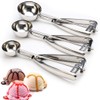 3PCS Ice Cream Scoop, Stainless Steel Cookie Scoop Set Cookie