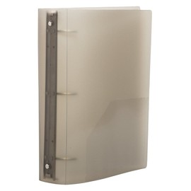 (1) - JAM Paper Plastic 3 Ring Binder, 5.1cm Width, Smoke Grey, Sold Individually