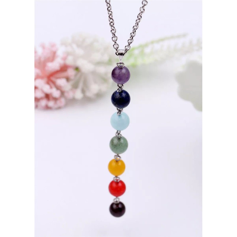 Deluxe Collar De Los 7 Chakras Yoga Meditación Energía Indu