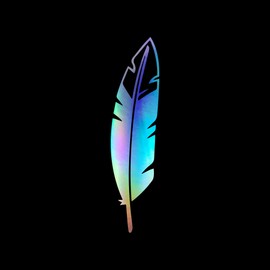 Eagle Feather Native American Sticker Vinyl Decal Notebook Car Window Laptop 1.25" x 5" (Holographic)