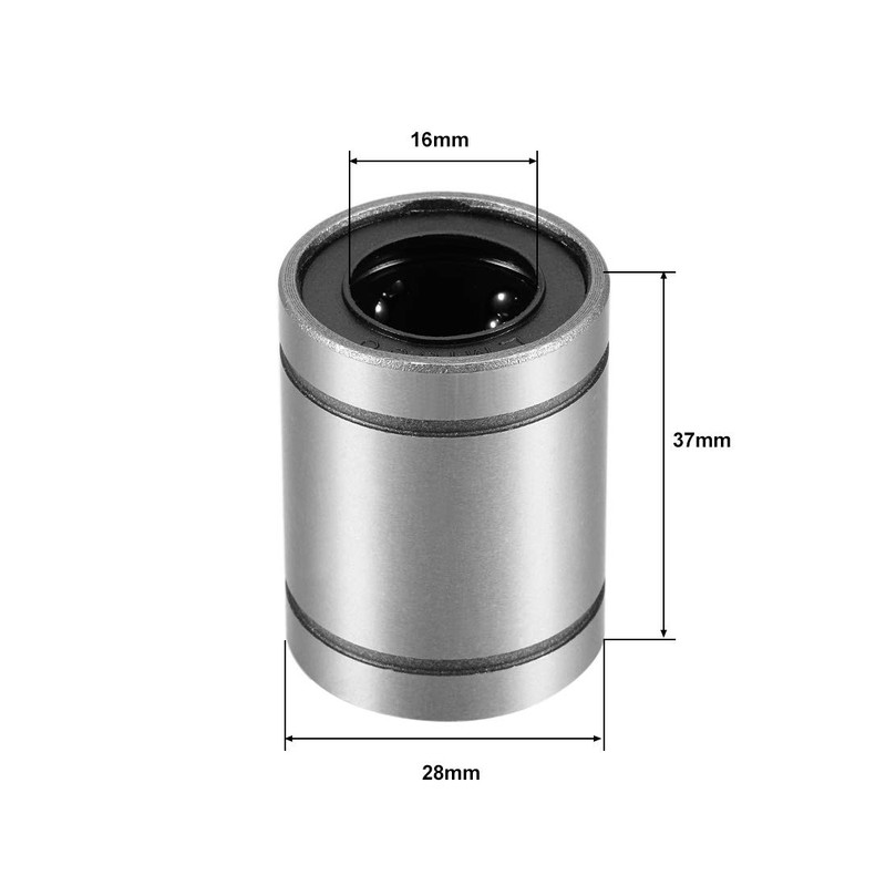 uxcell LM16UU Linear Ball Bearings 16mm Bore 28mm OD 37mm