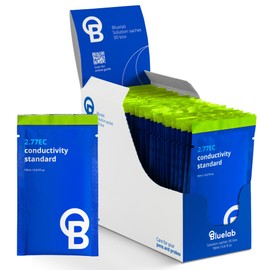 Bluelab EC 2.77 Conductivity Calibration Solution - Easy Calibration for pH Pens, pH Meters and Probes - Compatible with Bluelab Conductivity Probes - 30 Sachet Box, 18ml Each