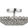Home Decorators Barclay 2-Light Chrome and Crystal Flush Mount