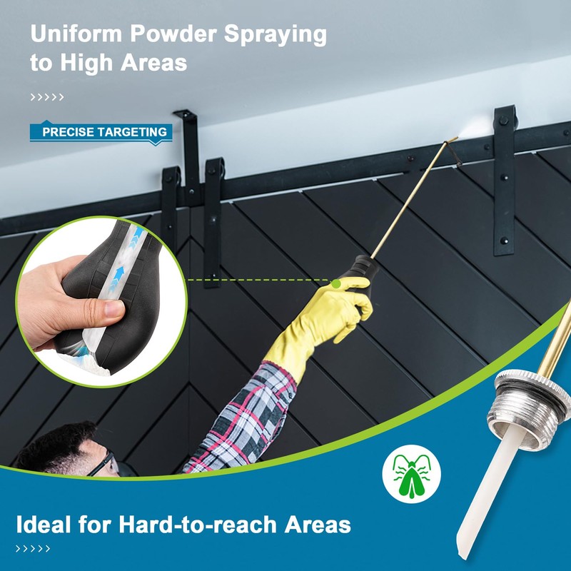 Sbestily Large Bulb Powder Duster, 2PC Diatomaceous Earth Spreader for