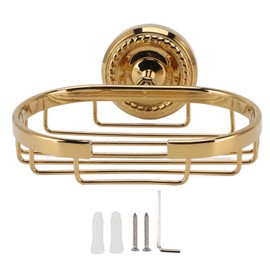 Wall Mounted Metal Soap Holder Antique Bathroom Soap Basket Dish Holder Golden Twist