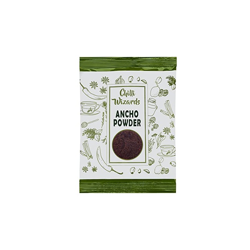 Ancho Powder 100g, Ground Dried Chilli Seasoning, Mecican Chilli Powder