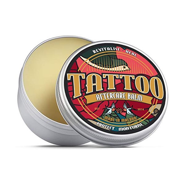 Tattoo Balm Salve (15ml) - Tattoo Aftercare Balm, Tattoo Moisturiser Promotes Healing & Protection of Tattoo, Tattoo Brightening Cream Helps Revitalise Old Tattoo, Made from All Natural Ingredients