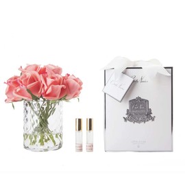 Cote Noire-Herringbone White Peach Rosebuds