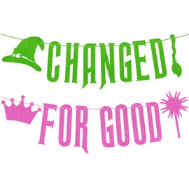Need DIY Wicked Theme Party Banner Decorations, Glitter Pink Green Birthday Party Supplies, Happy Galentine's Day Girls Night Ladies Valentines Day Party Kid Cute Princess Witches Birthday Party Favor