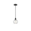 Athens Deco Swirl - 1 Light Mini Pendant in Industrial