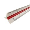 Multifunctional 30cm/12 Plastic Triangular Metric Ruler with Color-Coded Grooves for
