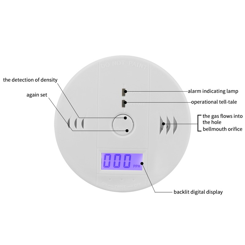 LCD CO Carbon Monoxide Detector Poisoning Warning Sensor Alarm