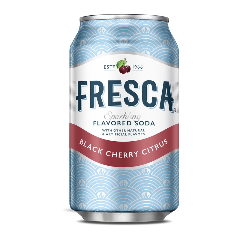 Fresca Black Cherry Soda Sparkling Flavored Soft Drink Zero Calorie