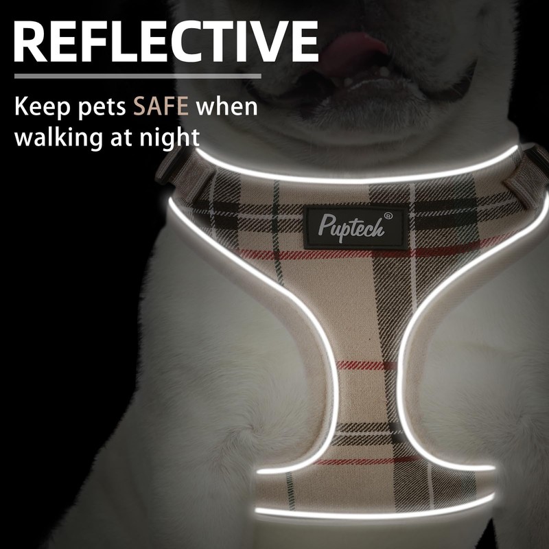 PUPTECK Soft Mesh Dog Harness and Leash Set Pet Puppy