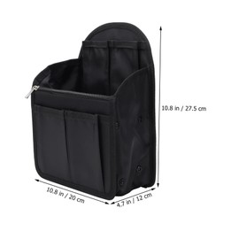 STOBAZA 1pc Travel Bag Multi-function Portable Storage Container with Multi-pocket Design Durable Material for Organizing Personal Items Backpacks Elegant Black