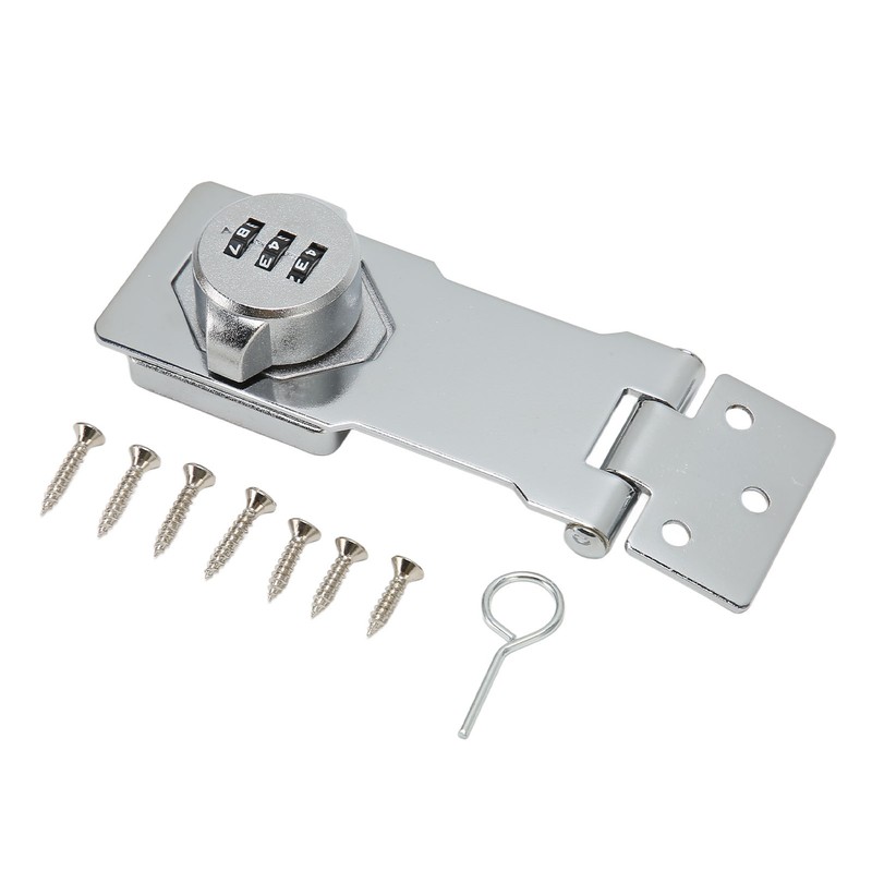 Mechanical Password Lock Silver Combination Lock Anti Theft Hasp Lock
