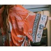YouKD Damen Baumwoll Cardigan Bohemian Lang Kimono Beach Badeanzug Cover