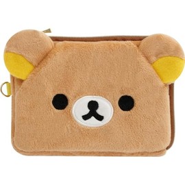 San-X Rilakkuma PB72201 Plush Pass Case, H3.7 x W 5.7 x D 1.4 inches (95 x 145 x 35 mm)