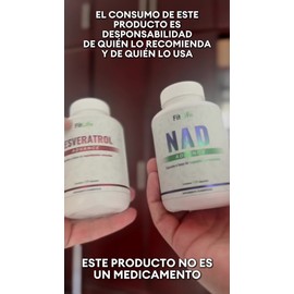 Nad + Resveratrol 240 Cápsulas 2 Meses 2 Frascos Sin Sabor