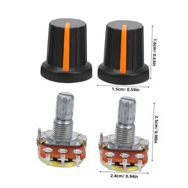 BIUDECO Guitar Potentiometer Kit 5 Color Choices Volume Tone Control Knobs Caps 75pc Potentiometer Set for Easy Installation