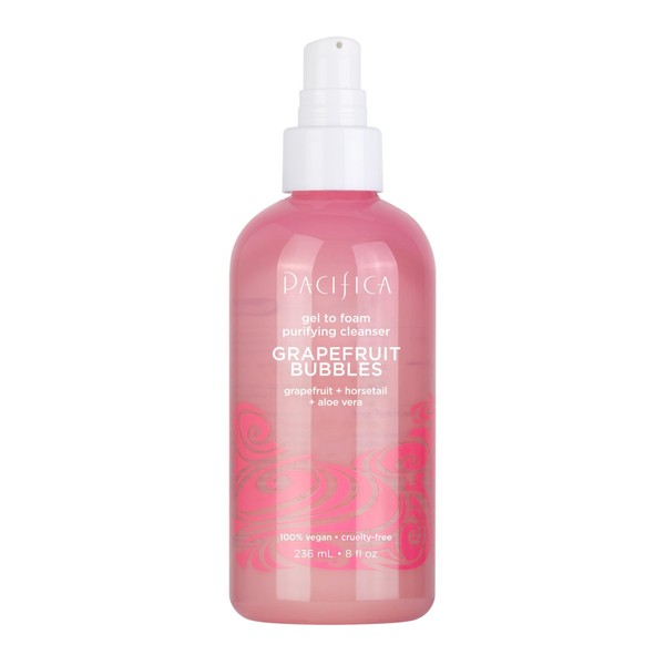 Pacifica Beauty Grapefruit Bubbles Gel to Foam Purifying Cleanser, Skincare,