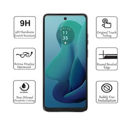 SALMERB Motorola Moto G 5G 2024 Screen Protectors (3 Pack), 9H Tempered Glass Film for Motorola Moto G 5G 2024 Anti-Scratch Anti-Fingerprint Glass Screen Protectors Zero Bubbles Ultra-clear 99.99%