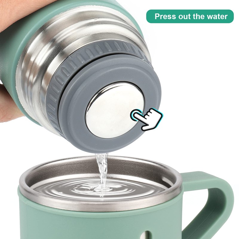 Stainless Steel Thermo 500ml/16.9oz Vacuum Insulated Bottle with Cup for