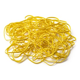 Plastic Mill Rubber Bands Thick Size #33 | Yellow Durable RubberBands 100 Count /pack | 3 1/2 x 1/8" Multi-Purpose Band | Elastics large Long Rubber for Office Supply, File Folders, box, Books, gifts, Notebook|