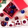 16 Piezas Esferas Navideñas de Terciopelo de 6 cm, Bolas de