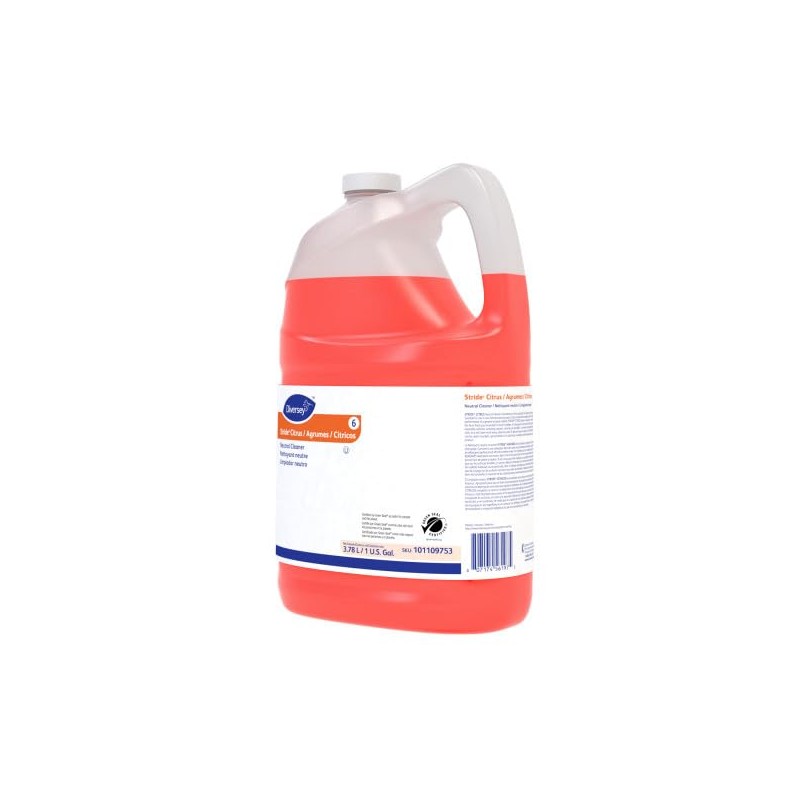Diversey 101109753 Stride Citrus Neutral Cleaner, Commercial Floor Cleaner, Citrus