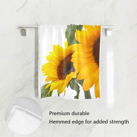 Toalla de mano de girasol suave para baño, hotel, gimnasio, spa, 30 x 15 pulgadas