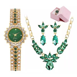 Ruliswong Juego De Reloj Y Joyas En Caja De Regalo Elegante 3 Piezas