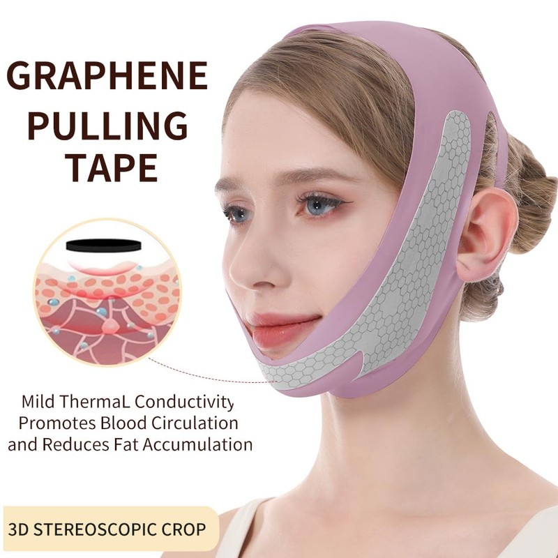 Graphene V Line Lifting Mask, Face Lifting Strap for Sleeping