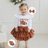 Baby Girl Football Outfit Newborn Onesie Ruffle Tutu Skirt Stocking