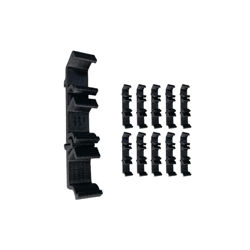 10pcs DIN Rail Mounts for Wago 221 Connectors 3D Printed