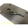 License Plate Frame 1pc 3D Black Pony Horse Emblem Carbon