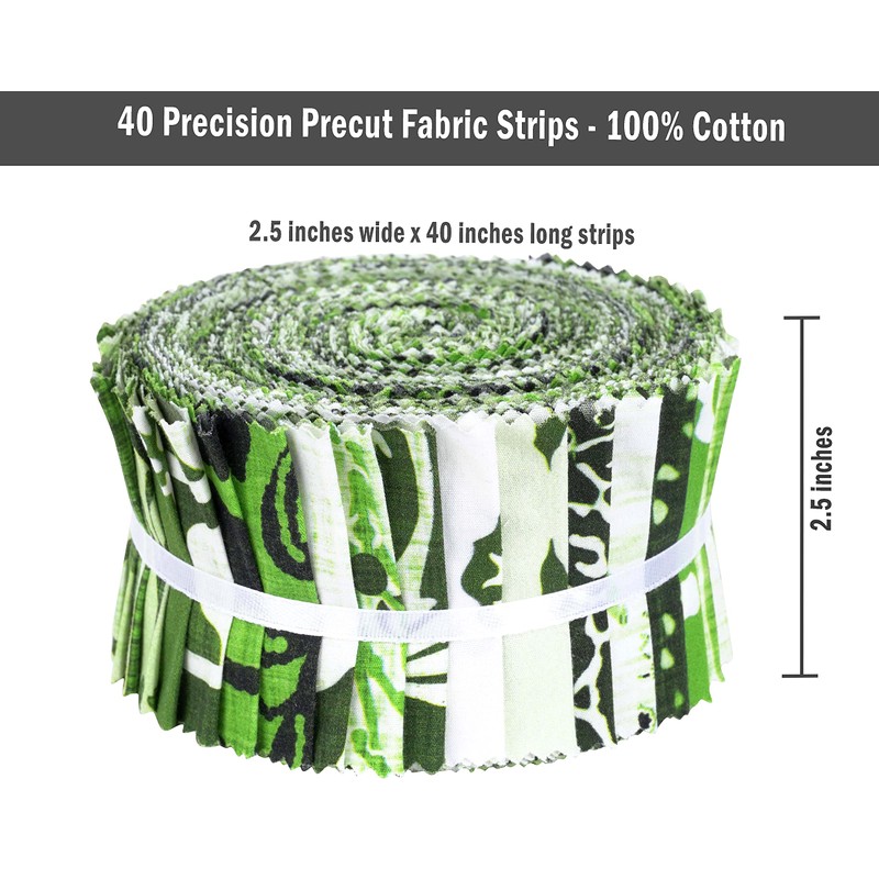Soimoi 40Pcs Block Print Cotton Precut Fabrics For Quilting Craft