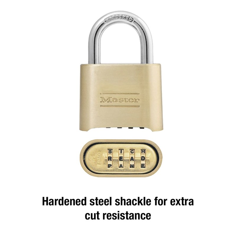 Master Lock Padlock, Set Your Own Letter Combination Lock, 2