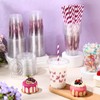Honeydak 150 Pcs Purple Butterfly Plastic Cups Set 50 Pcs