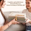 Linen Decorative Books, Set of 3 Fake Books for Coffee