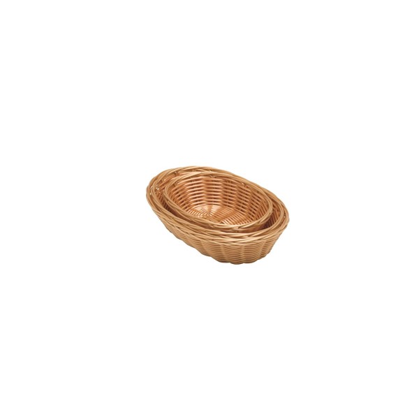 Genware NEV-PWB-10OV Basket, Oval PolyWicker, 10" x 6.5" x 2.5"