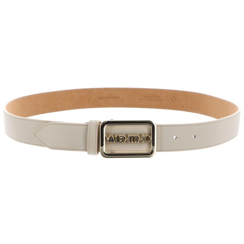 VALENTINO Around Plaque Buckle Belt W115 Ecru/Oro - Can be