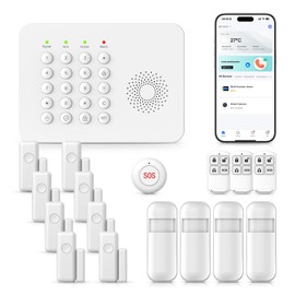 2026 WiFi+GSM/4G Home Security System with Instant Smart Life or Tuya App Real-Time Alert,Door & Window Alarms for Home for Apartment,Kids Safety,Office,NO Monthly Fees,SOS Button,Remote Control