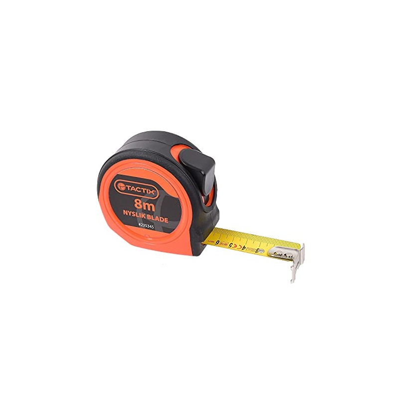 TACTIX Tape Measure Tape Measuring Tape Robust with Clip (8