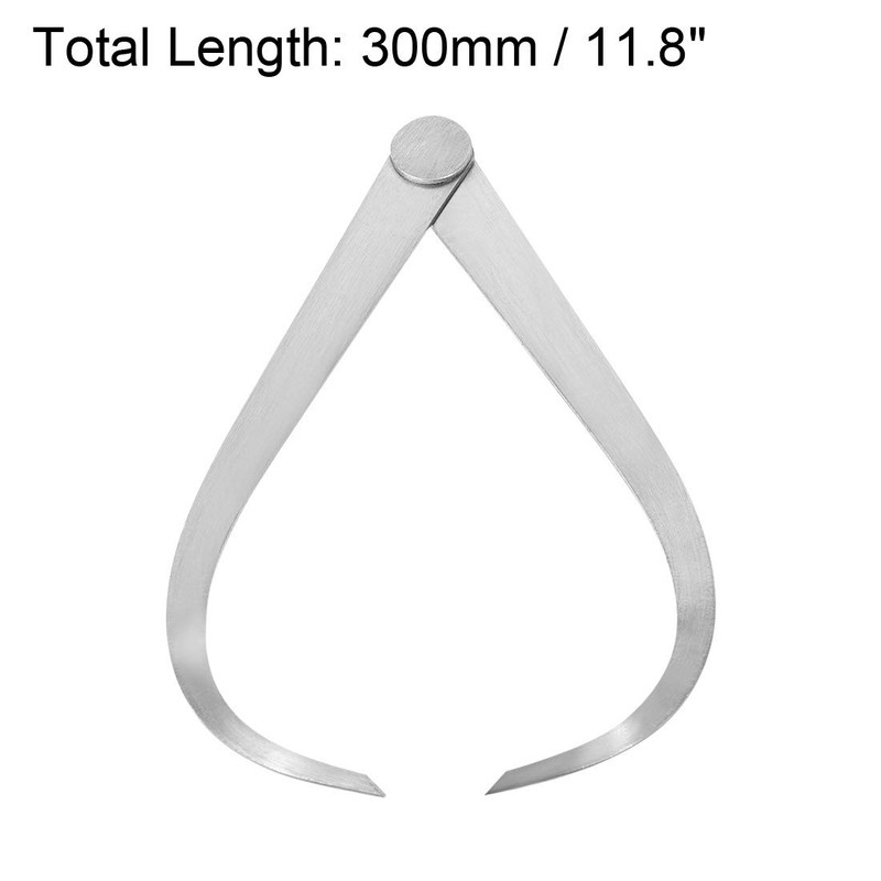 sourcing map Inside Outside Calipers 300mm Firm Joint Stainless Steel