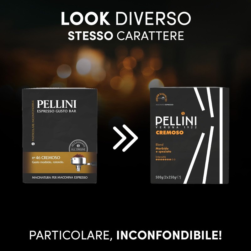 Pellini Espresso Gusto Bar N° 46 Cremoso, 2 Confezioni da