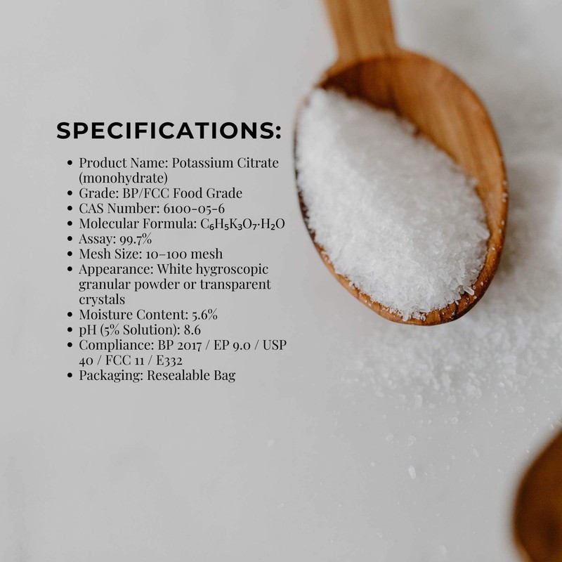 Orku 100g Potassium Citrate Food Grade - Granular BP USP