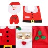 3Pcs Santa Toilet Seat Cover Rug Water And Tank Cover