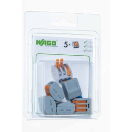 WAGO® Terminal, 3 Conductor to 4 mm², Connection Terminal with Lever, 222-413 (Pack of 15)