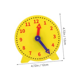 CIYODO 2pcs Student Clock Clock Tool for Learning Creative Design with Moveable Pointers Safe and Odorless for Preschoolers and Classroom Use